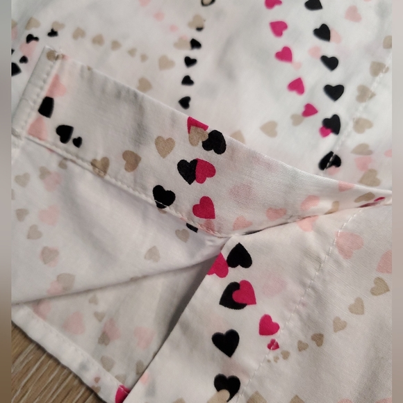 💖💖Women's Tommy Hilfiger oversized white blouse with heart print Size M - Picture 4 of 8